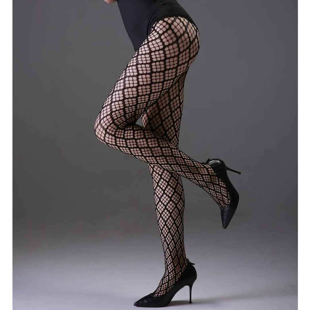 Black Hose Leg Stockings – Spandex, Elegant & Stylish Pack of 1