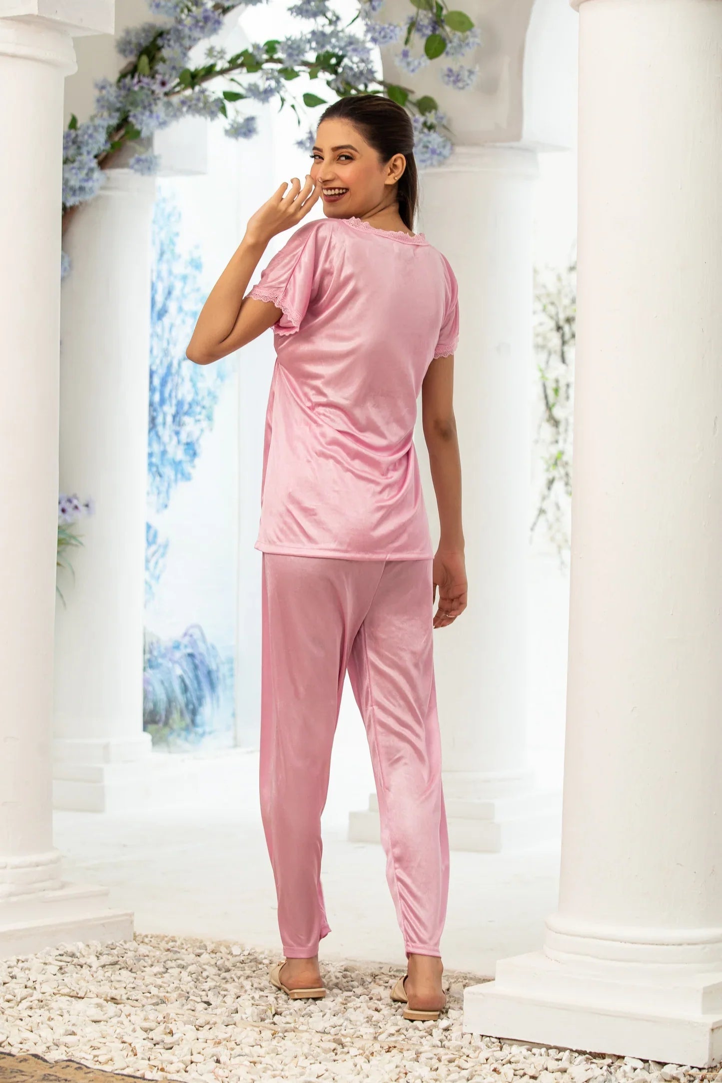 Pack of 2 Bridal Nightwear Set – Silk 2-Piece Trouser & Shirt